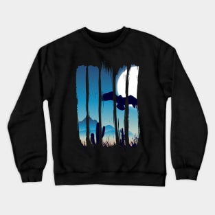 Flight of the eagle at moonlight Crewneck Sweatshirt